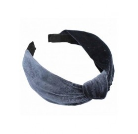 Headbands Womens Bow Knot Headband-Twist Cross Tie Velvet Headwrap Hair Band Hoop-Clearance! (Gray) - Gray - CU18EIQE3O0 $9.50