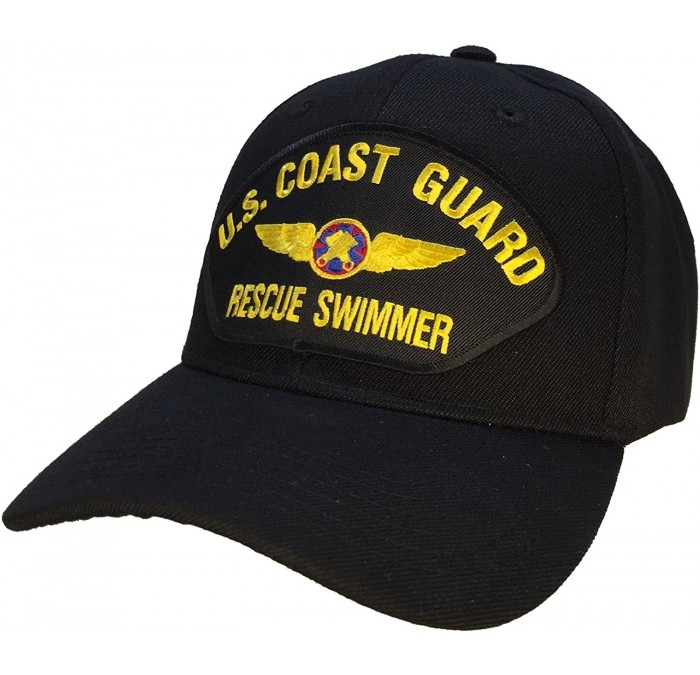 Baseball Caps Coast Guard Rescue Swimmer Hat Black Ball Cap - CO11QNN1JM3 $39.58