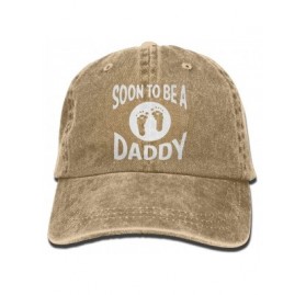 Baseball Caps Soon to Be A Daddy Men's Great Baseball Cap Trucker Style Hat Casual Cap - Natural - C0184HW2KMX $10.61