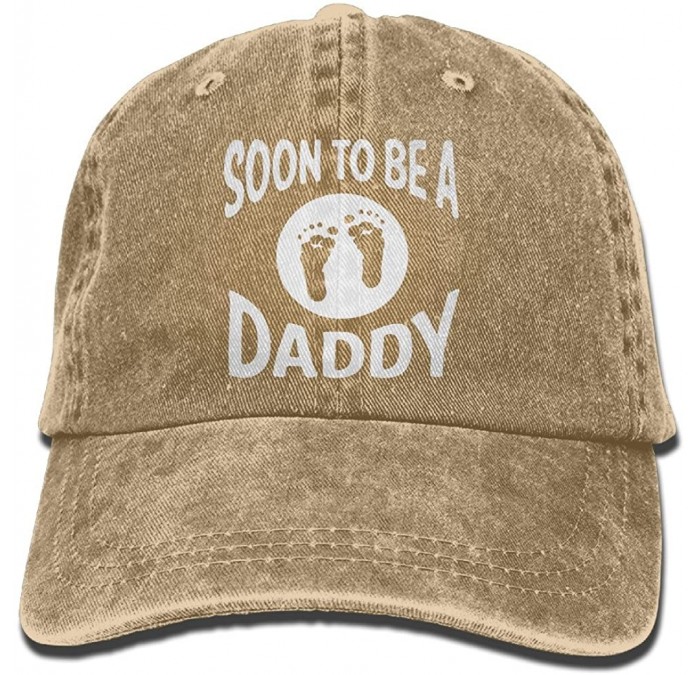 Baseball Caps Soon to Be A Daddy Men's Great Baseball Cap Trucker Style Hat Casual Cap - Natural - C0184HW2KMX $10.61