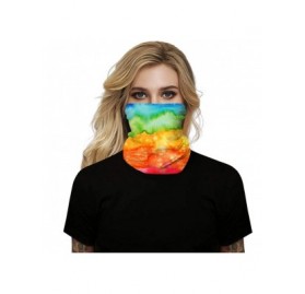 Balaclavas Women's 3D Galaxy Print Multifunctional Headwear Face Mask Headband Neck Gaiter Face Scarf - Tie Die Orange - CR19...