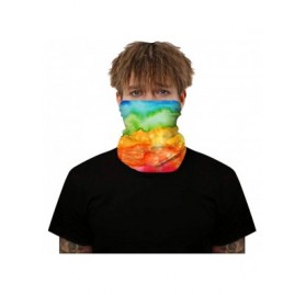 Balaclavas Women's 3D Galaxy Print Multifunctional Headwear Face Mask Headband Neck Gaiter Face Scarf - Tie Die Orange - CR19...