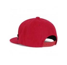 Baseball Caps Cute Superheroes Rubber Charms Flat Bill Snapback Hat Baseball Cap - Red - CT12FXL7P19 $32.02
