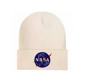 Skullies & Beanies Sk901 NASA Winter Ski Beanie Hat - White - C018MD4TT4O $17.68