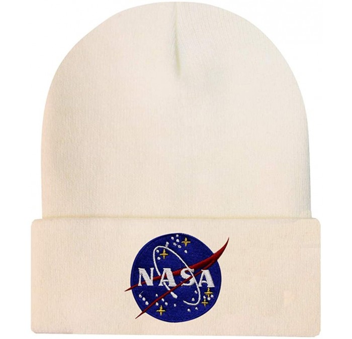 Skullies & Beanies Sk901 NASA Winter Ski Beanie Hat - White - C018MD4TT4O $17.68