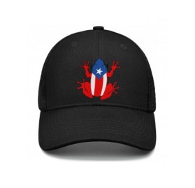Baseball Caps Unisex Duck Tongue Hat Oklahoma Flag Adjustable Dad Sandwich Mesh Cap - Puerto Rico Pr - C118ULMLY7R $18.73