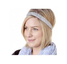 Headbands Women's Adjustable NO SLIP Bling Glitter Headband Mixed 3pk (Silver) - Silver 3pk - CT11OI3WAC7 $28.51