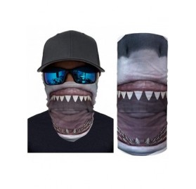 Balaclavas Cool 3D Animal Print Bandana for Men Women Neck Gaiter Scarf Dust Wind Balaclava Headband - Shark - CM197Y6UILX $9.29