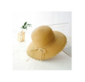 Sun Hats Cute Girls Sunhat Straw Hat Tea Party Hat Set with Purse - Adult-khaki 3 - CJ193X384UO $15.70