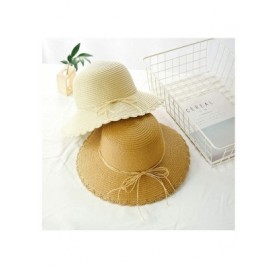 Sun Hats Cute Girls Sunhat Straw Hat Tea Party Hat Set with Purse - Adult-khaki 3 - CJ193X384UO $15.70
