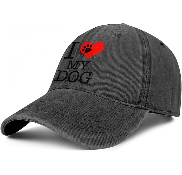 Baseball Caps Unisex Baseball Cap Cowboy Hat Hawk Dad Hats Trucker Hat - Love My Dog - CP18WLC46GL $29.79