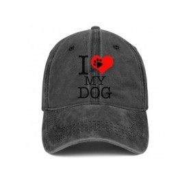 Baseball Caps Unisex Baseball Cap Cowboy Hat Hawk Dad Hats Trucker Hat - Love My Dog - CP18WLC46GL $29.79