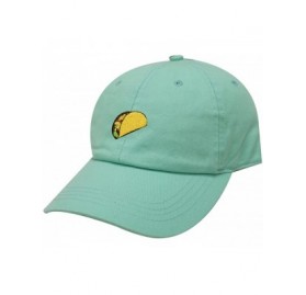 Baseball Caps Taco Emoji Cotton Baseball Cap Dad Hats - Mint - C017Z3G4DWS $13.09