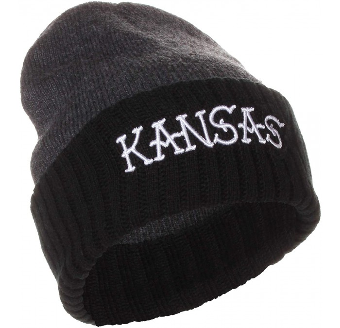 Skullies & Beanies Unisex USA Cities Knit Hat Cap Beanie - Kansas - CS12NH90D9Q $10.24