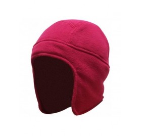 Skullies & Beanies Mens Womens Warm Fleece Beanie Earflap Winter Hat Outdoor Skull Caps - Wine Red - CO18ITAC8CS $11.90
