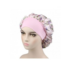 Skullies & Beanies 4PCS Floral Satin Bonnet for Women Natural Curly Hair-C - Z-Set C - C0198GHKUG3 $14.41