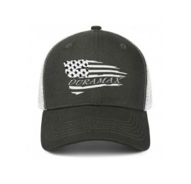 Baseball Caps Washing Mesh Back Black Trucker Cap Duramax-V8-engine-logo-Men Womens Outdoor Snapback Hats - CX18A9TW793 $18.50