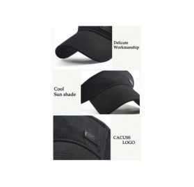 Visors Men's Cotton Sun Visor Caps Sports Beach Golf Hat with Adjustable Nylon Buckle - K0009_black - CE17Z779MLC $14.22