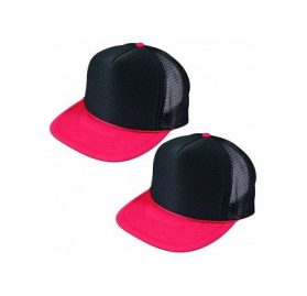 Baseball Caps 2 Packs Baseball Caps Blank Trucker Hats Summer Mesh Cap Flat Bill or Chambray Hats (2 for Price of 1) - CY18KQ...