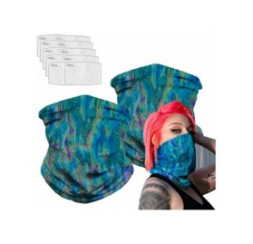Balaclavas Bandanas Balaclava Neck Gaiter with Carbon Filter- UV Protection Face Cover for Hot Summer - Blue Rust - C0198GZMW...