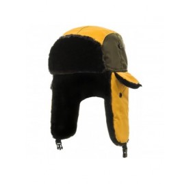 Bomber Hats Trapper Bomber Hat for Men and Women Russian Warm Fur Ski Fall Winter Hunting - Yellow Green - CP18C543LK4 $6.57