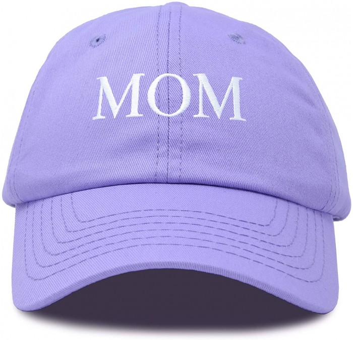 Baseball Caps Embroidered Mom and Dad Hat Washed Cotton Baseball Cap - Mom - Lavender - C218Q7GD0UR $24.63