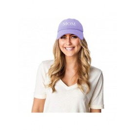 Baseball Caps Embroidered Mom and Dad Hat Washed Cotton Baseball Cap - Mom - Lavender - C218Q7GD0UR $11.05