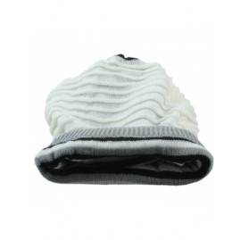 Skullies & Beanies SUNYIK Unisex Slouchy Beanie Hat-Winter Scarf ChunkyKnit Baggy Cap - White - CF129TD2EGD $8.68