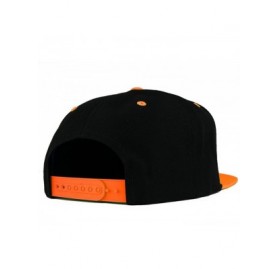 Baseball Caps Flexfit Drone Pilot Embroidered Premium 2-Tone Flatbill Snapback Cap - Black Orange - CE18RAEIN82 $15.46