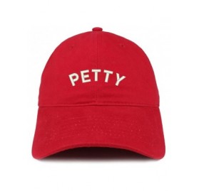 Baseball Caps Petty Embroidered Soft Crown 100% Brushed Cotton Cap - Red - CR12NT69XM4 $18.80