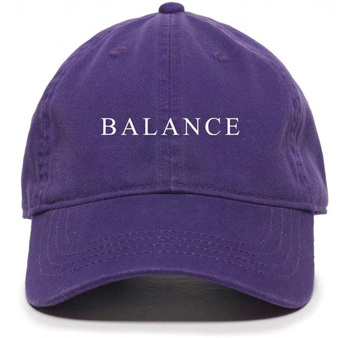 Baseball Caps Balance Dad Baseball Cap Embroidered Cotton Adjustable Dad Hat - Purple - C418Z9WIX67 $13.93