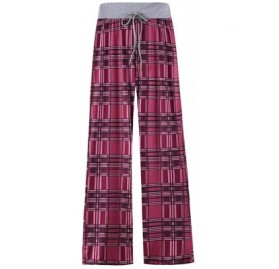 Rain Hats Women's Printed Drawstring Wide Leg Legging Pants - Multicolor10 - CT18I2TX0AO $18.55