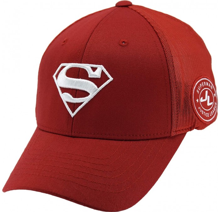 Baseball Caps Justice League Superman Flexfit Breathable Mesh Fitted Stretch Fit Baseball Ball Cap Trucker Hat Korean Made - ...