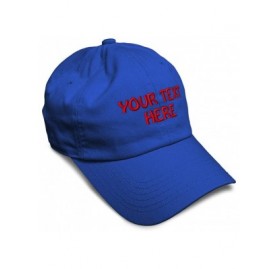 Baseball Caps Soft Baseball Cap Custom Personalized Text Cotton Dad Hats for Men & Women - Royal Blue - CG18DLL6XA7 $14.95