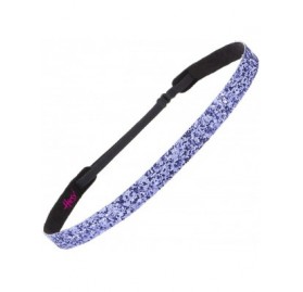 Headbands Women's Adjustable NO Slip Skinny Bling Glitter Headband - Purple - CP11VD078RL $9.14