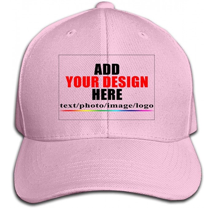 Baseball Caps Custom Baseball Caps- Design Your Own Hat- Team Photo Text Logo Graphic Print - Baseball-a Pink - CM18U8AZ32Q $...