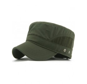Skullies & Beanies Mens Womens Quick Dry Cadet Cap Waterproof Army Military Hat Flat Top Caps Mesh Inner - B-green - C518X8K5...