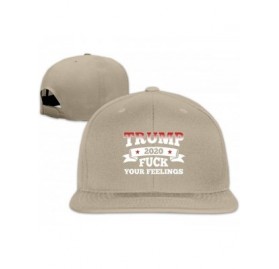 Baseball Caps Trump 2020 Fuck Your Feeling Snapback Hat Adjustable Casual Flat Bill Baseball Caps Men - Natural - CI196XQK7MM...