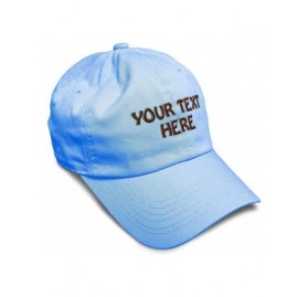 Baseball Caps Soft Baseball Cap Custom Personalized Text Cotton Dad Hats for Men & Women - Light Blue - CM18DLRY6MG $17.64