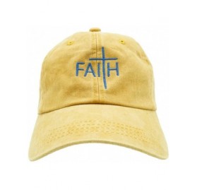 Baseball Caps Nissi Faith Dad Hats - Gold - CR189IUTN2A $19.23