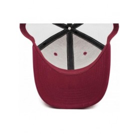 Baseball Caps Mens Womens Casual Adjustable Basketball Hat - Maroon-7 - CV18NNWXLHQ $18.43
