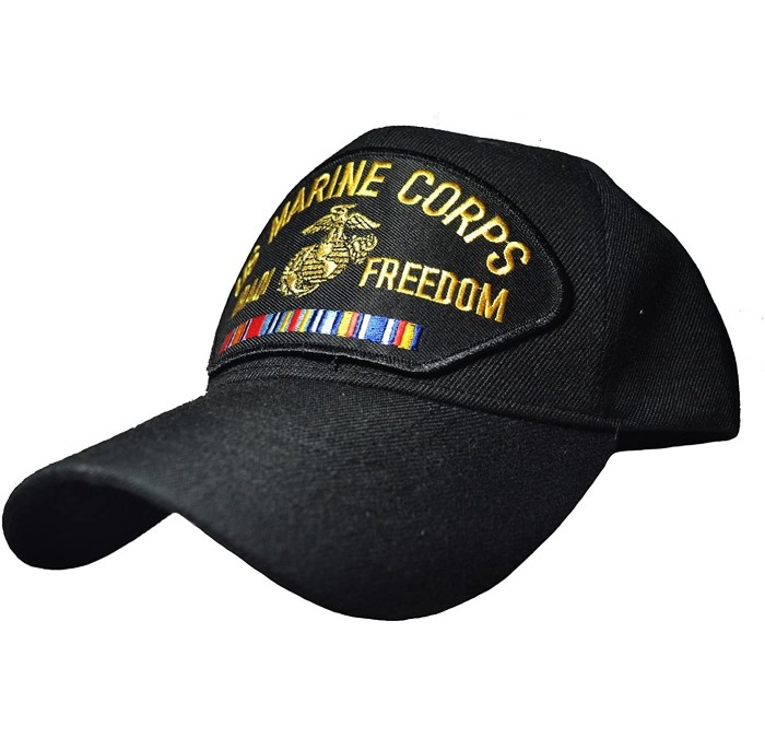 Baseball Caps Marine Corps Operation Iraqi Freedom Cap Black - C518760GNU3 $26.27