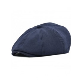 Newsboy Caps Men's Cotton Flat Ivy Gatsby Newsboy Driving Hat Cap - Style4-navy - CT18G6GMX7X $22.82