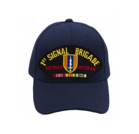 Baseball Caps 1st Signal Brigade - Vietnam War Veteran Hat/Ballcap Adjustable One Size Fits Most - Navy Blue - C718OXZ77QT $2...