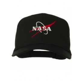 Baseball Caps NASA Logo Embroidered Cotton Twill Cap - Black - CL11Q3T4DLV $20.46