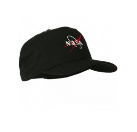 Baseball Caps NASA Logo Embroidered Cotton Twill Cap - Black - CL11Q3T4DLV $20.46