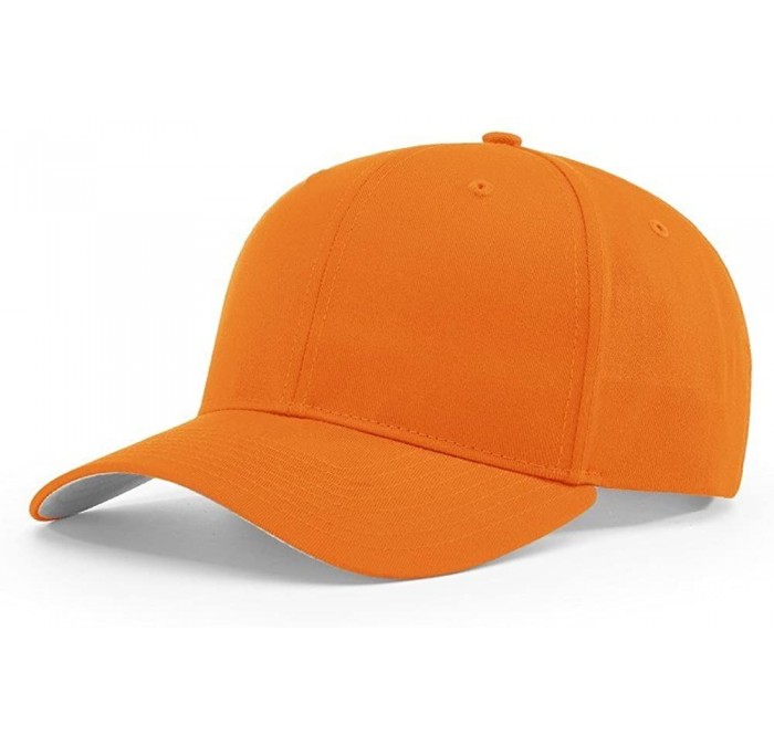 Baseball Caps 212 PRO Twill Snapback Flex Baseball HAT Blank FIT Cap - Orange - CU186A9NHM6 $10.50