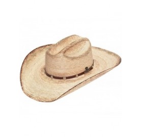 Cowboy Hats Mens Fired Palm Leaf Western Hat - CQ11XEXFTVH $88.90