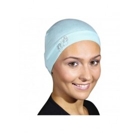 Skullies & Beanies Womens Soft Sleep Cap Comfy Cancer Hat with Studded Flip-Flops Applique - Mint - C312NS7Q7X1 $16.23