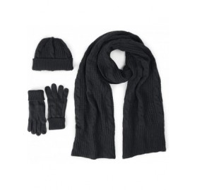 Skullies & Beanies Women's Plus Size Cable Knit Beanie - Black (1032) - CL18YYIM2K8 $9.24